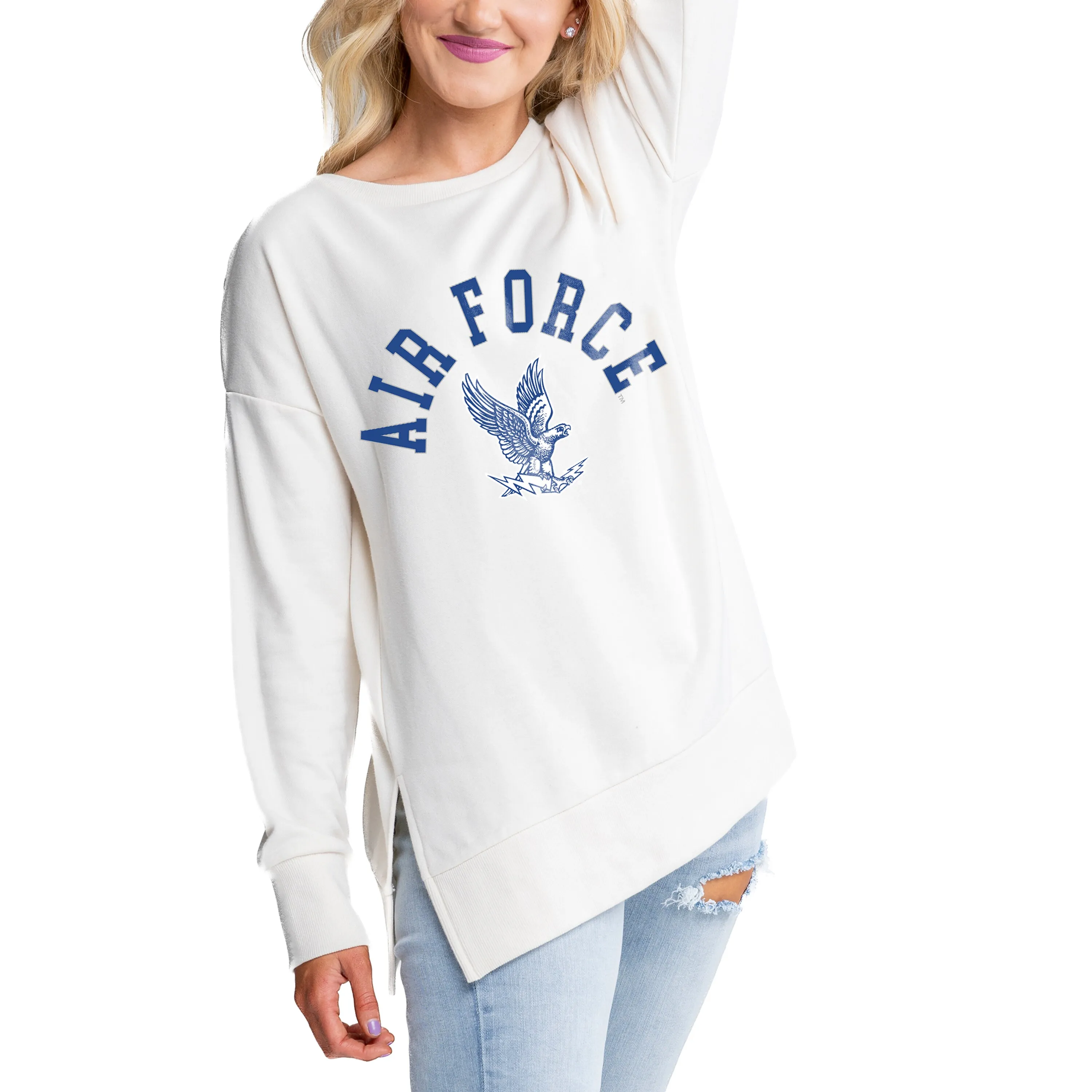 Gameday Couture Air Force Falcons Women's Cream Side Split Pullover Top