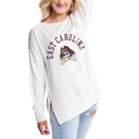 Gameday Couture ECU Pirates Women's Cream Side Split Pullover Top