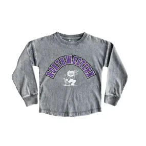 Gameday Couture Northwestern Wildcats Girls Youth Gray Faded Wash Pullover Top