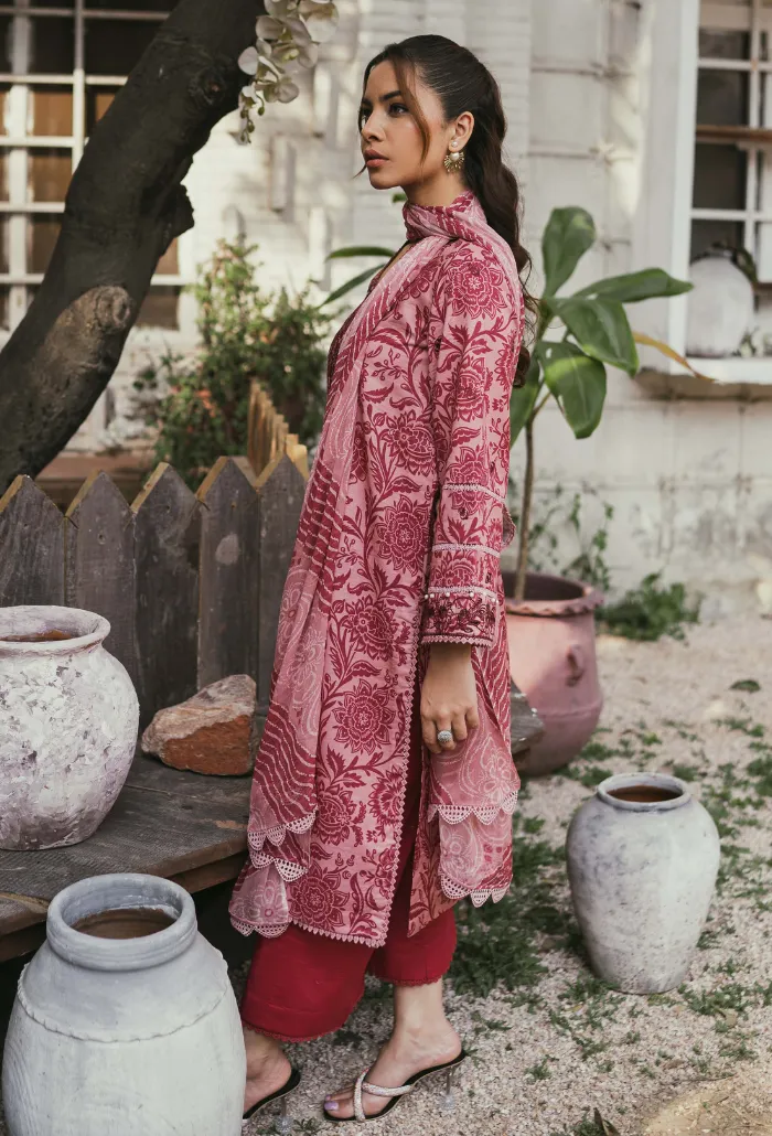 Gardenia Printkari by Humdum Embroidered Lawn Unstitched 3Pc Suit D-10