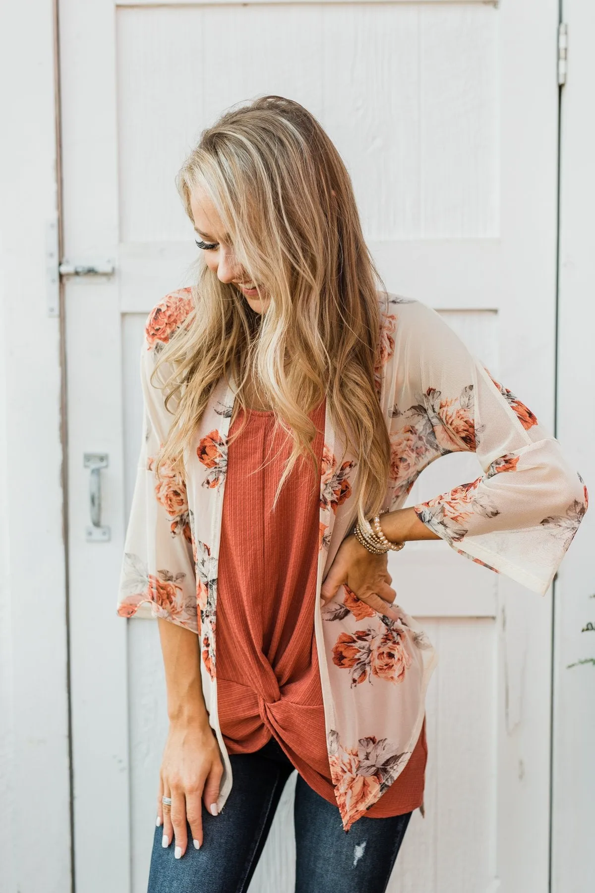 Good Together Twist Tank Top- Rust