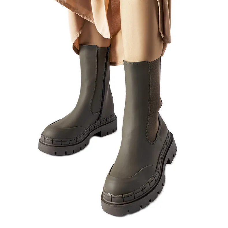 Green massive rubber boots by Casal