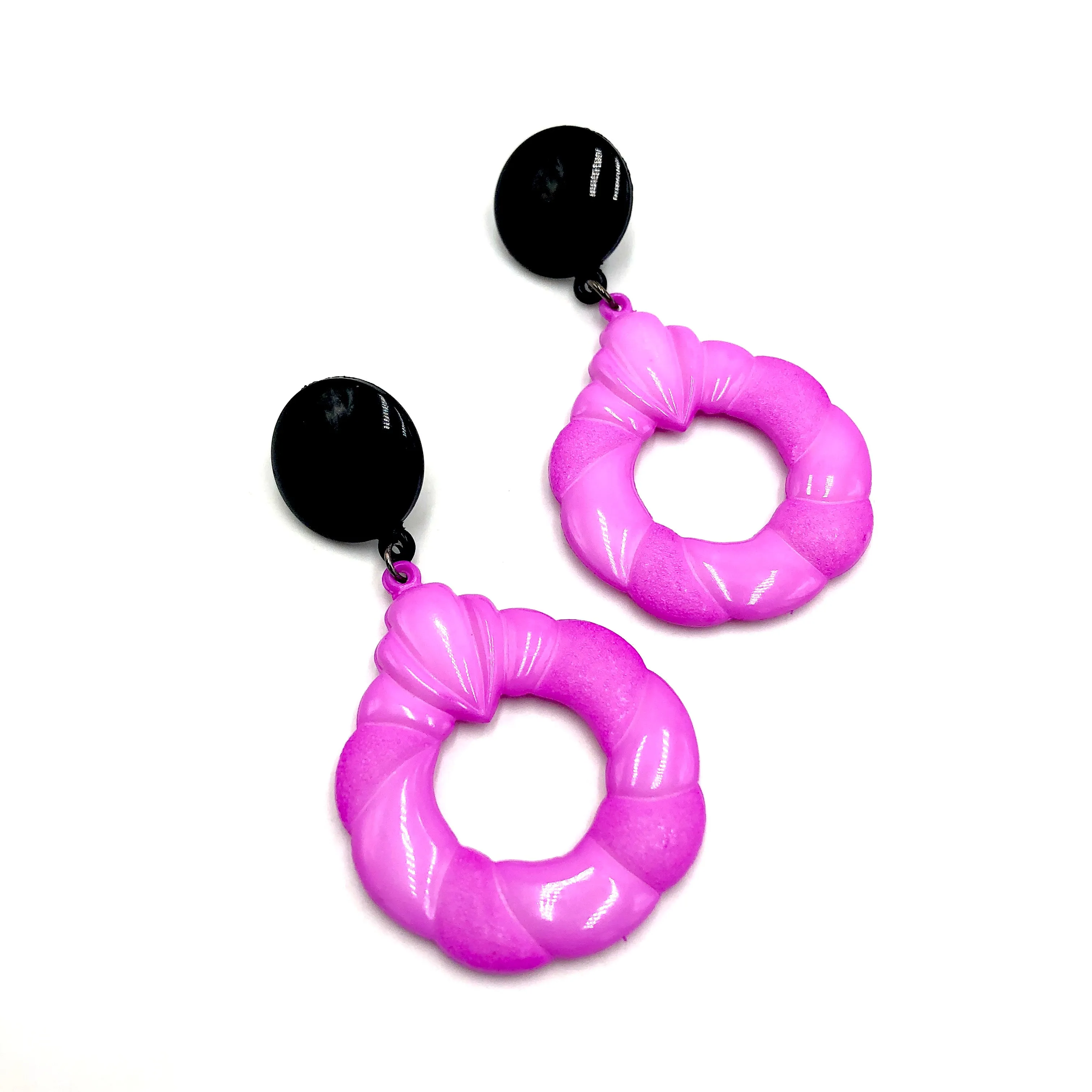 Hot Pink Clad Earrings