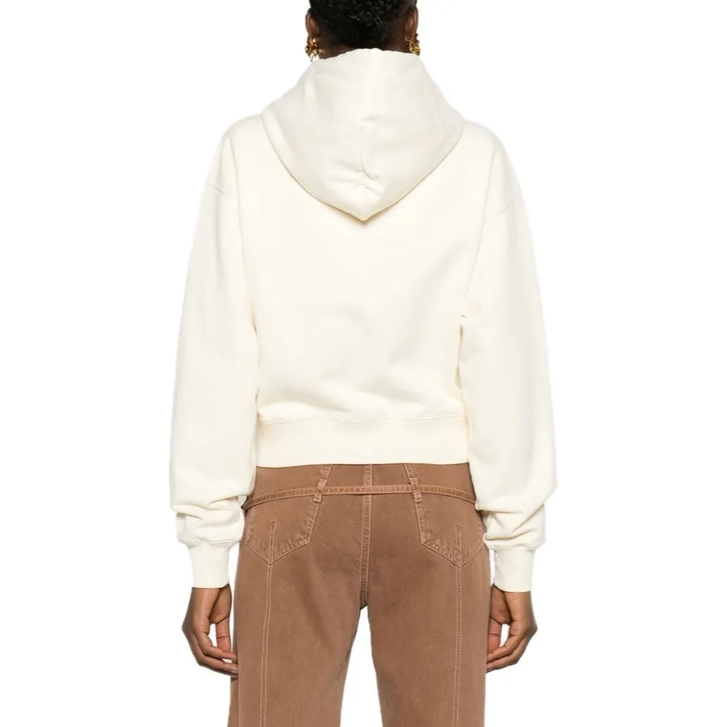 JACQUEMUS  |Long Sleeves Plain Cotton Logo Hoodies & Sweatshirts