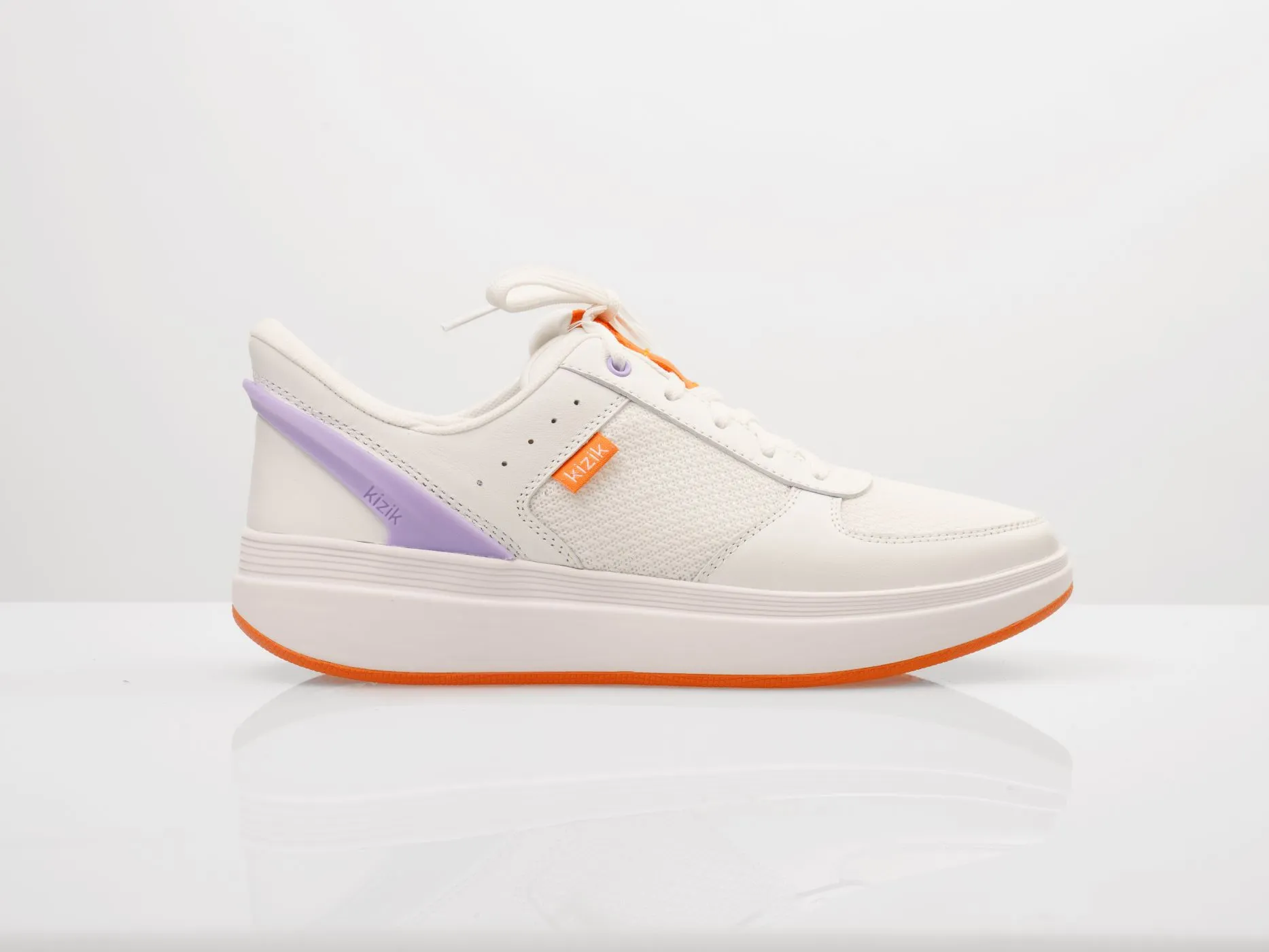 Kizik Women’s Brisbane Hands Free Slip In Shoes-White/Sunset/Lilac