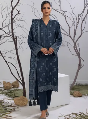 Lakhany Printed Cashmi Vool Unstitched 3 Piece Suit - LSM23CV LG-SR-0152-B