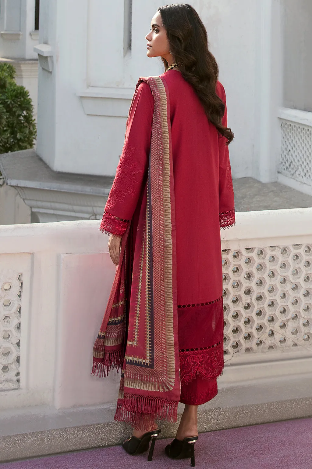 Lamhay By Afrozeh Embroidered Lawn Unstitched 3 Piece Suit - 08