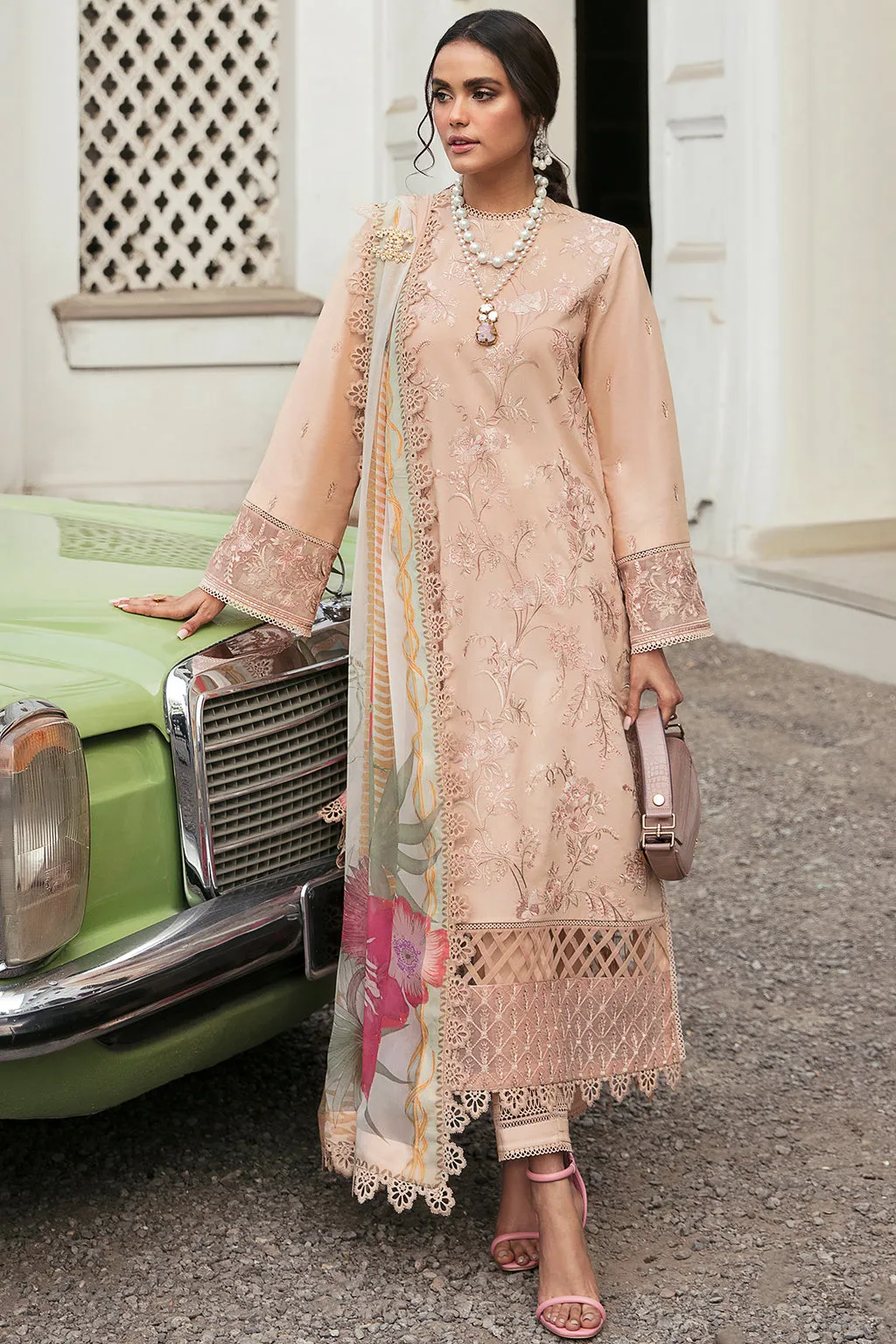 Lamhay By Afrozeh Embroidered Lawn Unstitched 3 Piece Suit - 09