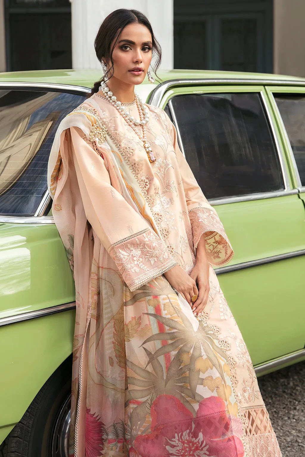 Lamhay By Afrozeh Embroidered Lawn Unstitched 3 Piece Suit - 09