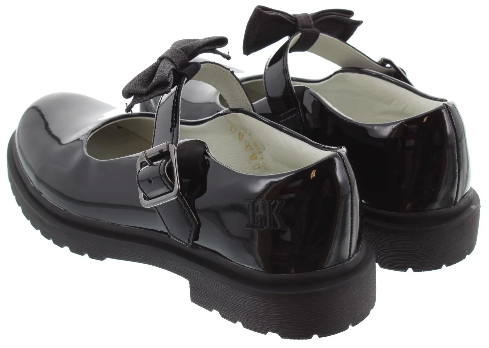 LELLI KELLY Youths LK8359 Mollie Buckle Bar Shoes In Black Patent