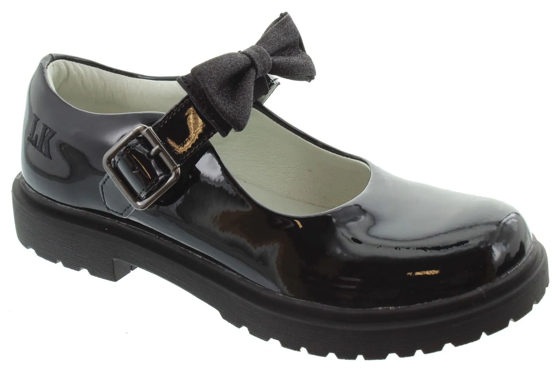 LELLI KELLY Youths LK8359 Mollie Buckle Bar Shoes In Black Patent