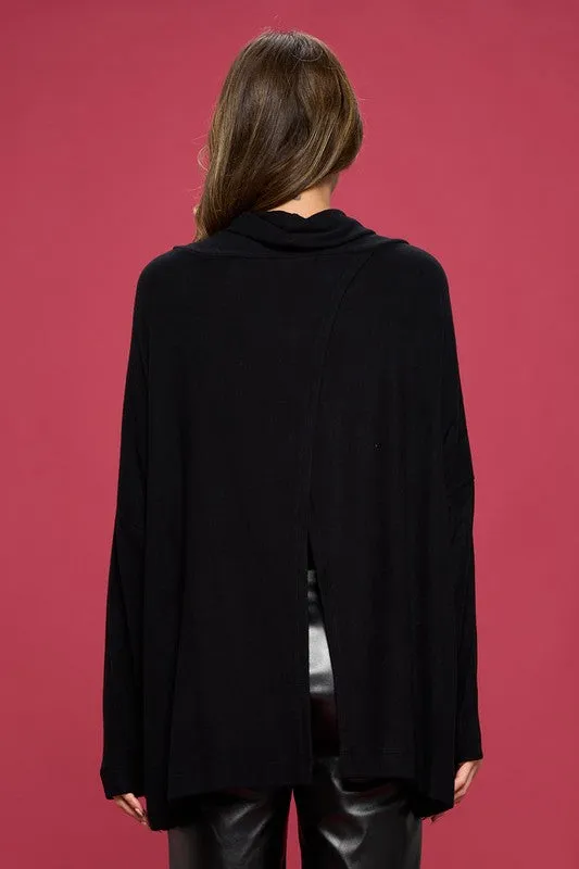 Long Sleeve Open Back Pullover Top