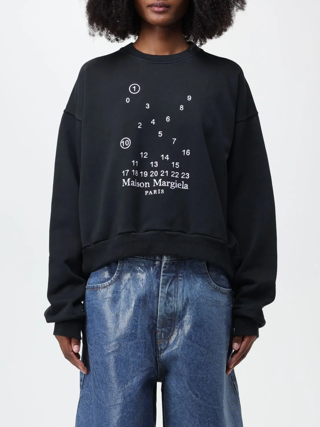 Maison Margiela  |Long Sleeves Cotton Logo Hoodies & Sweatshirts