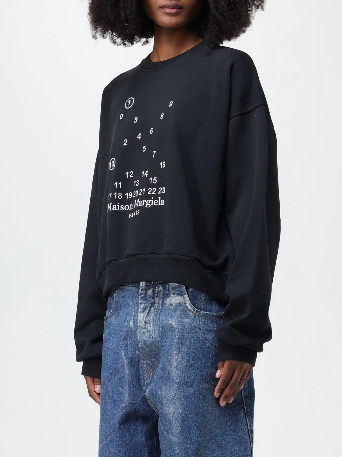 Maison Margiela  |Long Sleeves Cotton Logo Hoodies & Sweatshirts