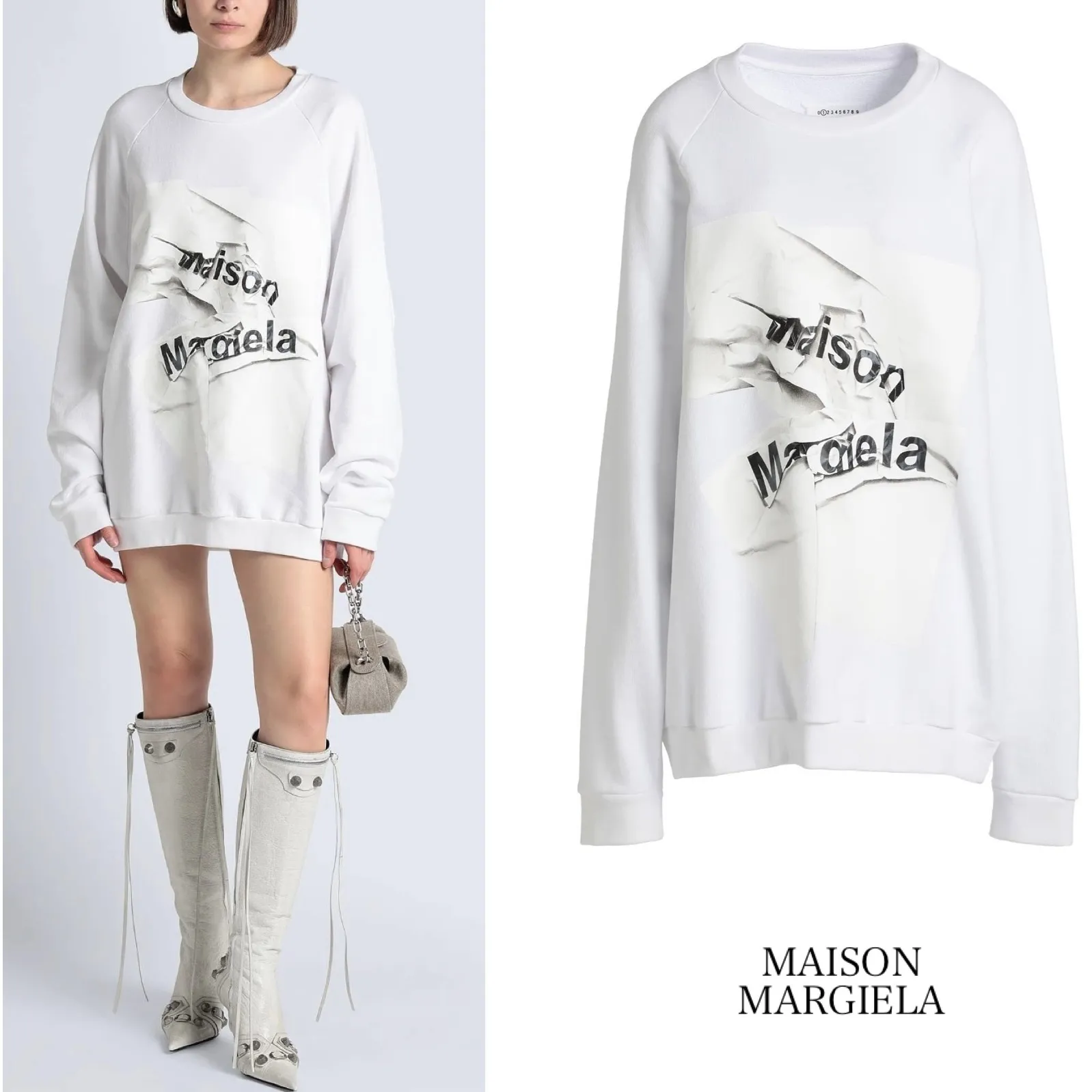 Maison Margiela  |Sweat Long Sleeves Cotton Logo Hoodies & Sweatshirts