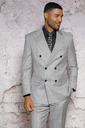 MANZINI Palm Gray Suit