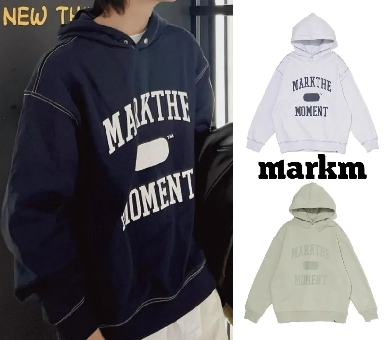 MARKM  |Street Style Logo Hoodies