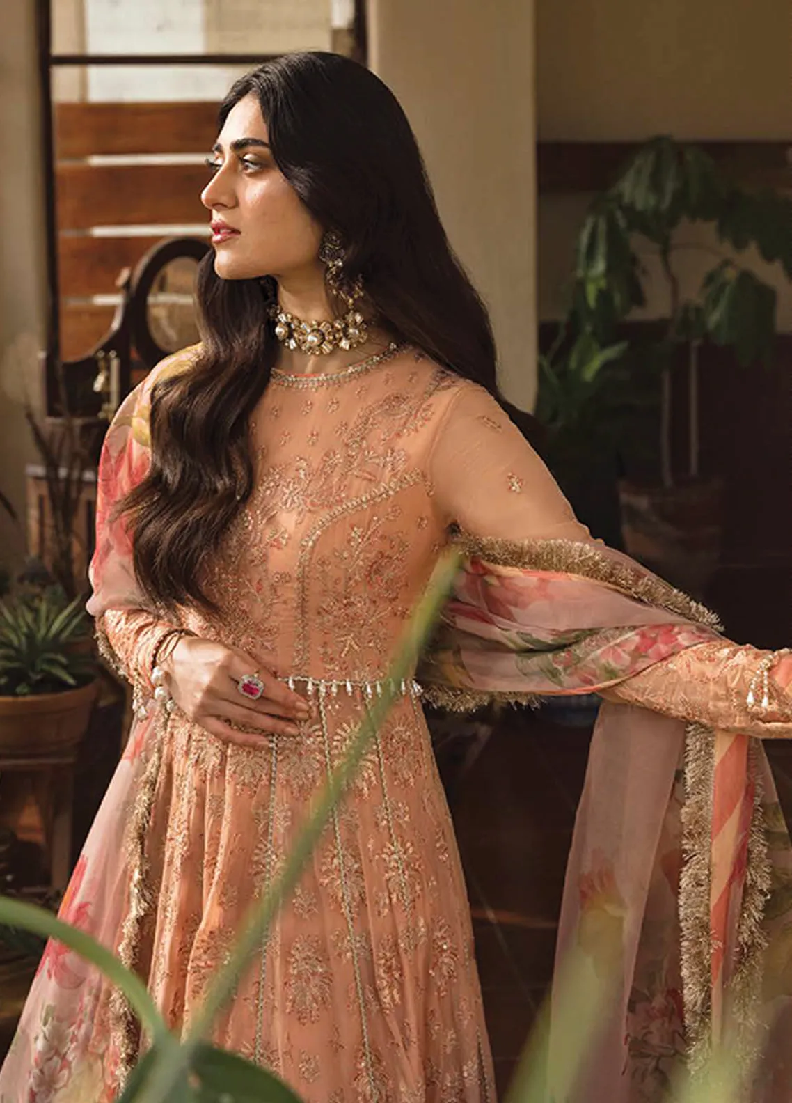 Mehrbano Ayzel By Afrozeh Embroidered Chiffon Unstitched 3 Piece Suit - 03