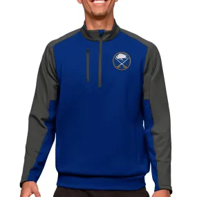 Men's Buffalo Sabres Antigua Royal/Charcoal Quarter-Zip Pullover Top