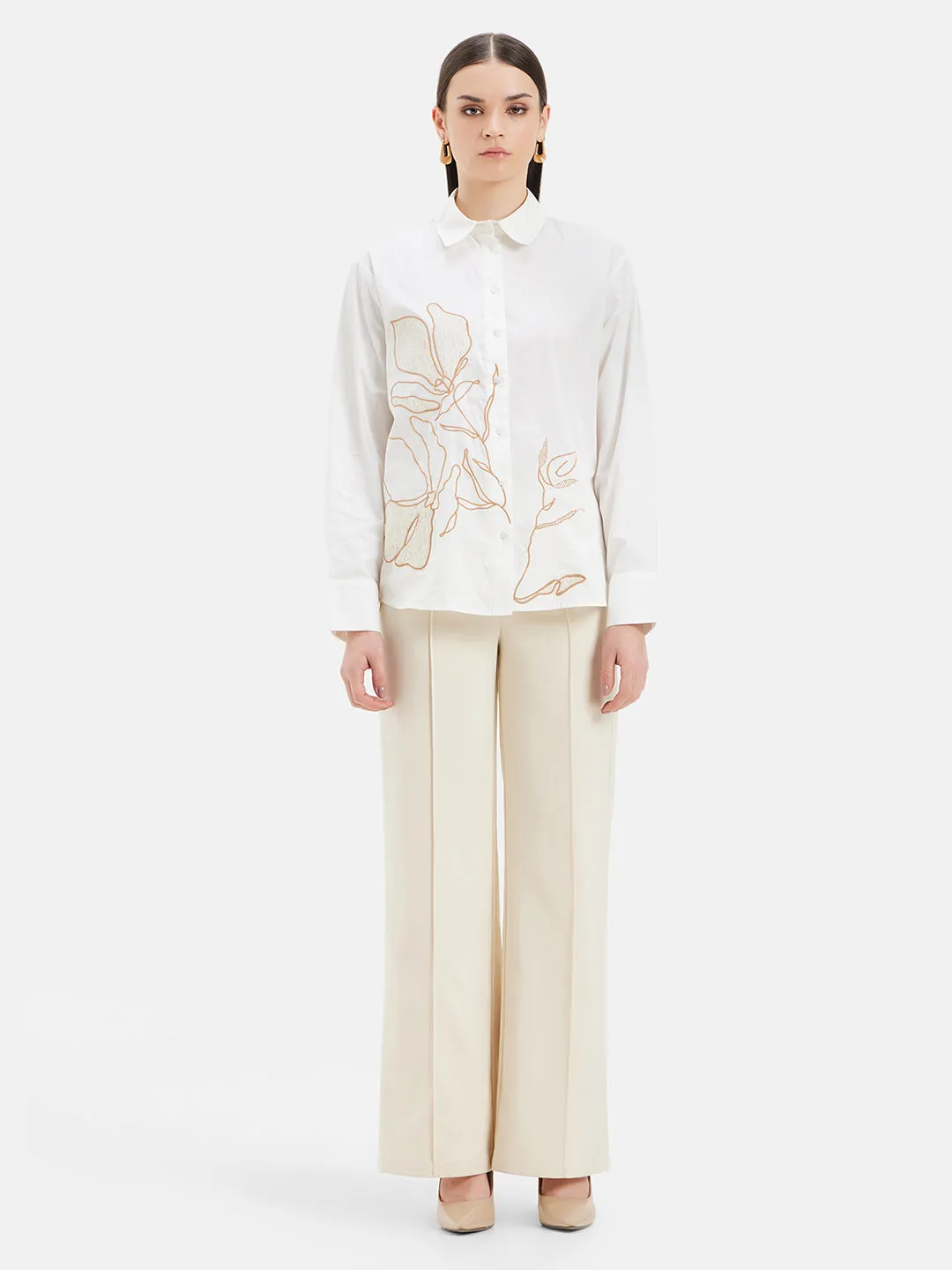 Millie Embroidered Full Sleeves Shirt