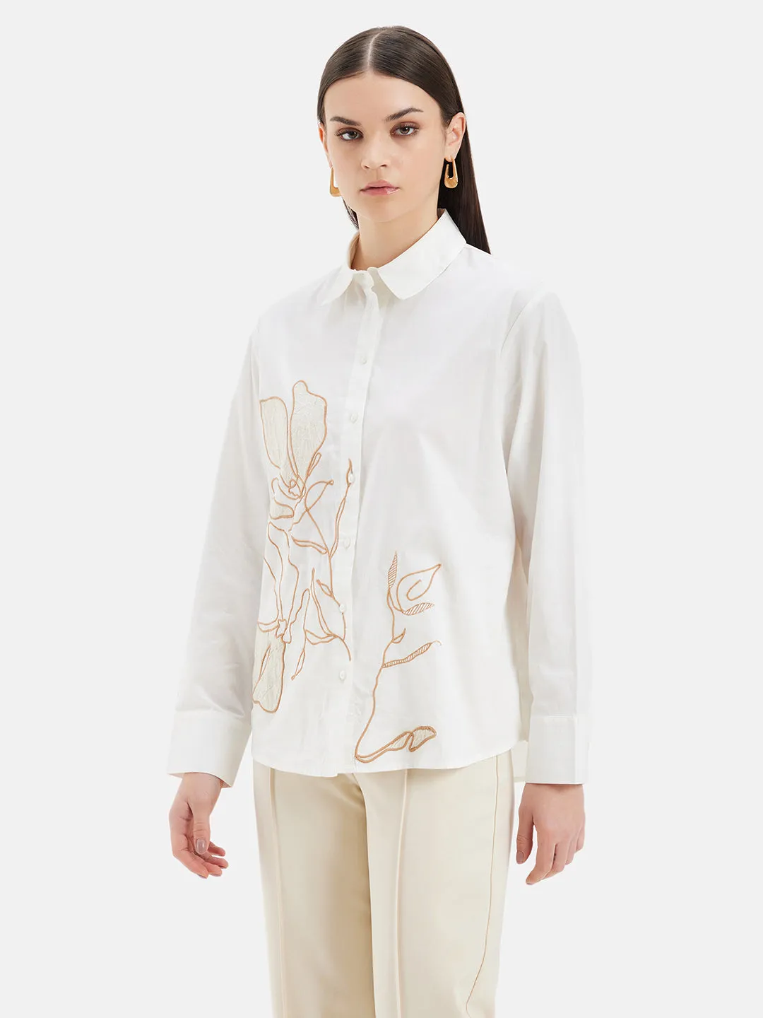 Millie Embroidered Full Sleeves Shirt