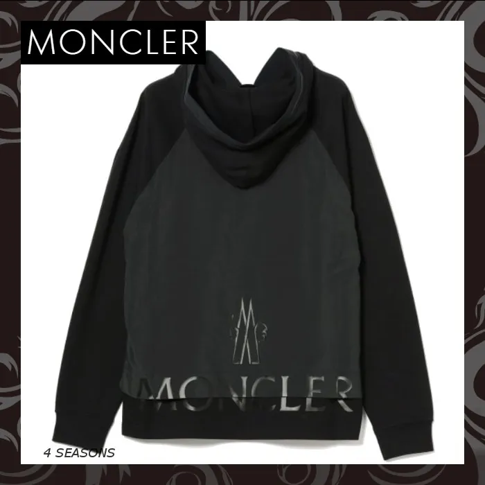 MONCLER  |Long Sleeves Cotton Logo FX Advantage / Exclusive Hoodies