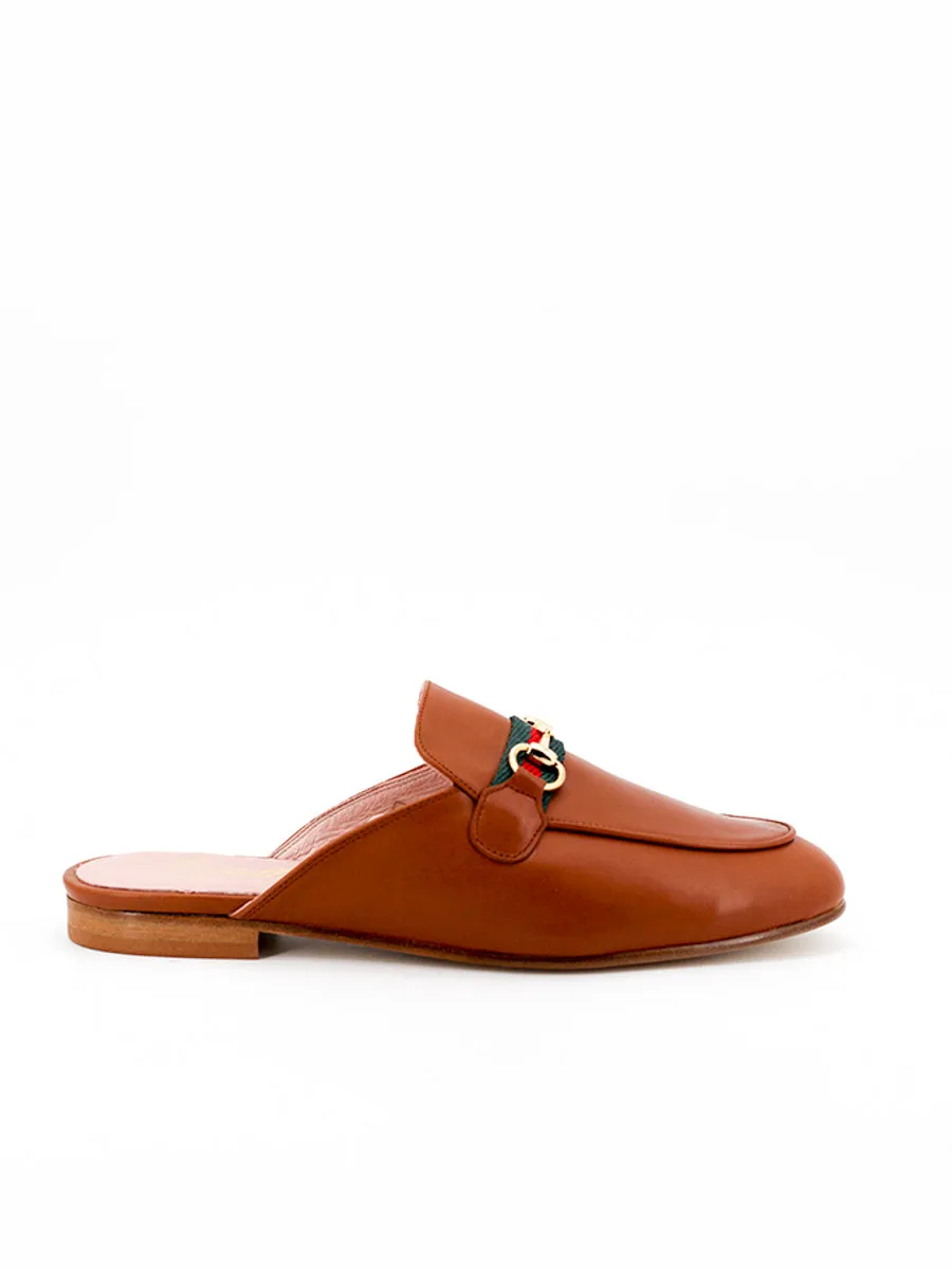 Mules Saint Tropez cinta color cuero