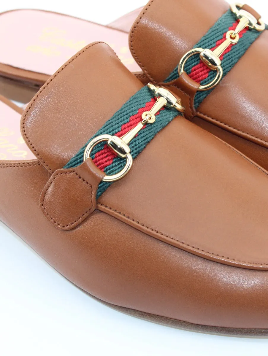 Mules Saint Tropez cinta color cuero