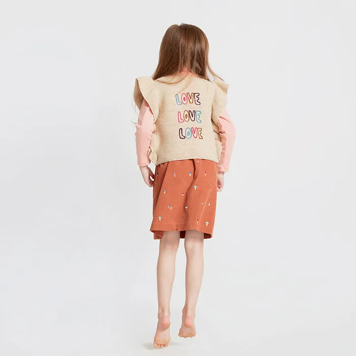 Oeuf Child Ruffled Vest Beige