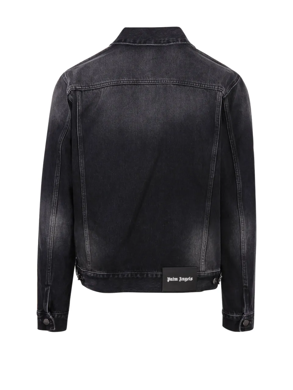 Palm Angels Logo Patch Track Denim Jacket