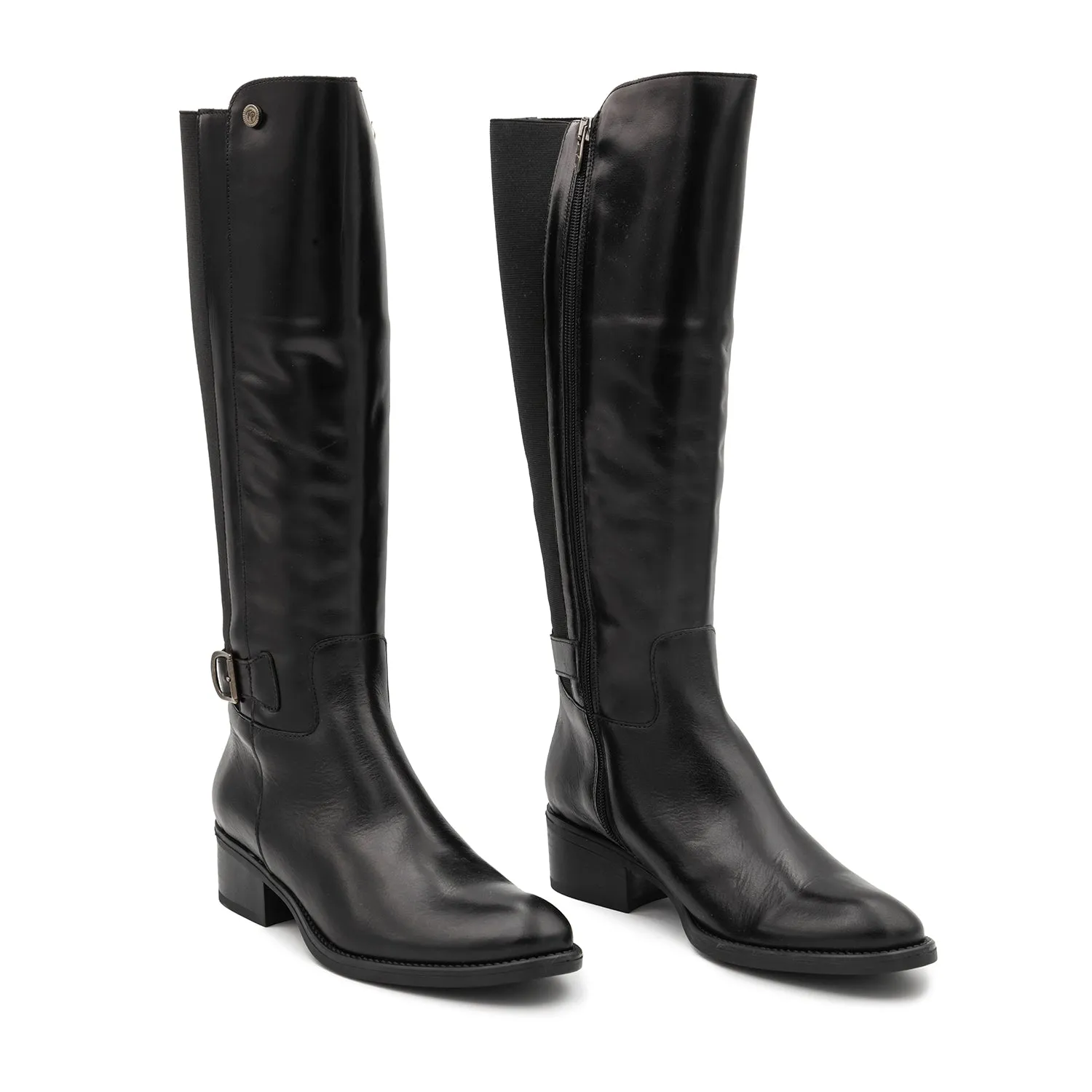 Plain Leather High Boots for Women - Tacoma-P