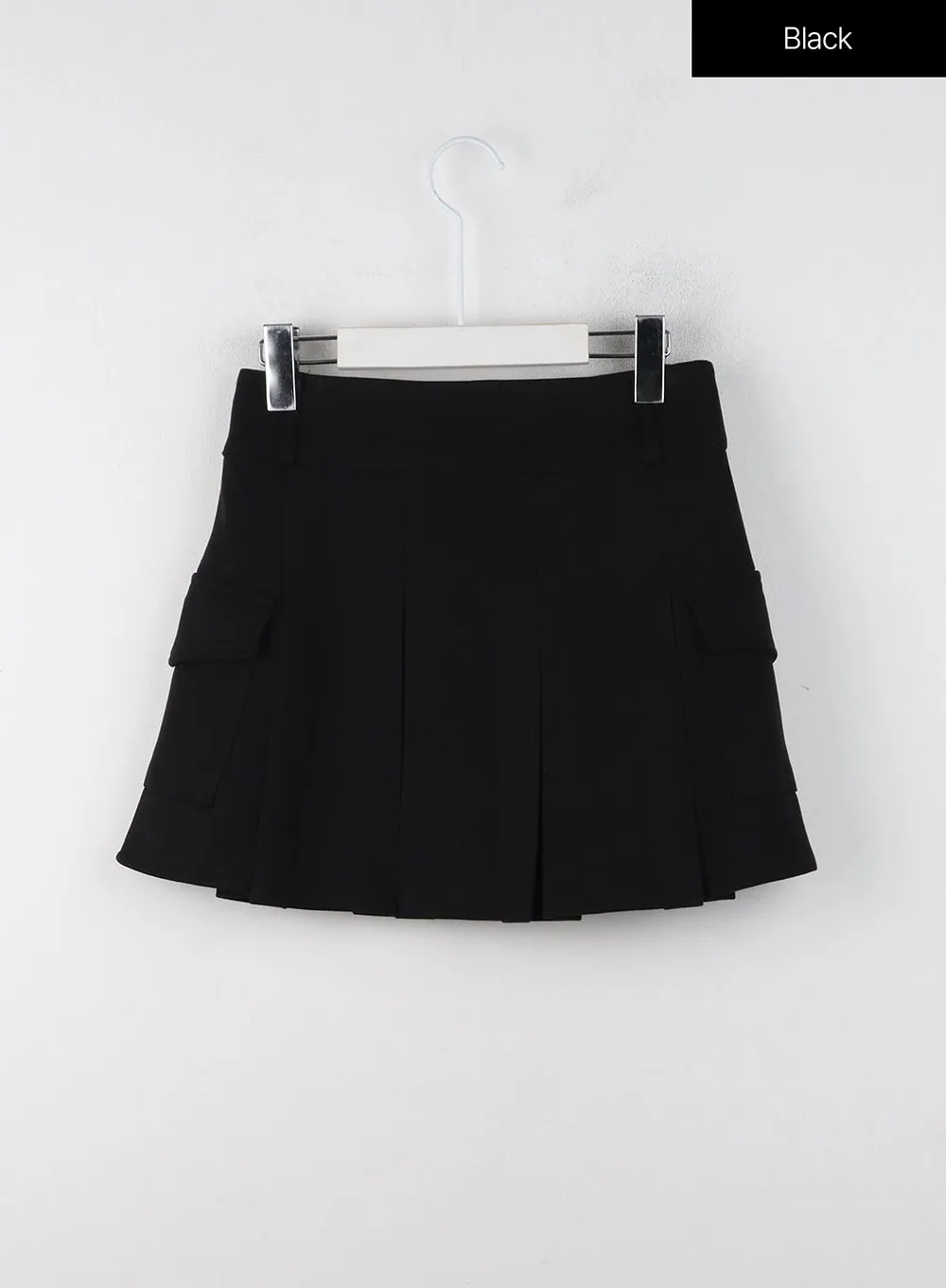 Pocket Pleated Mini Skirt IJ403