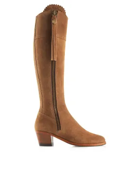 Regina Heeled Boot                             Tan