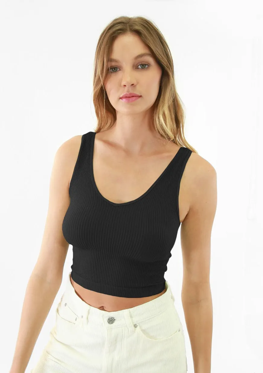 Reversible Crop Top Tank