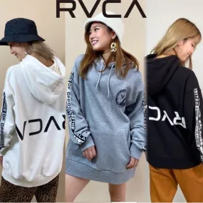 RVCA  |Bi-color Plain Logo Hoodies & Sweatshirts