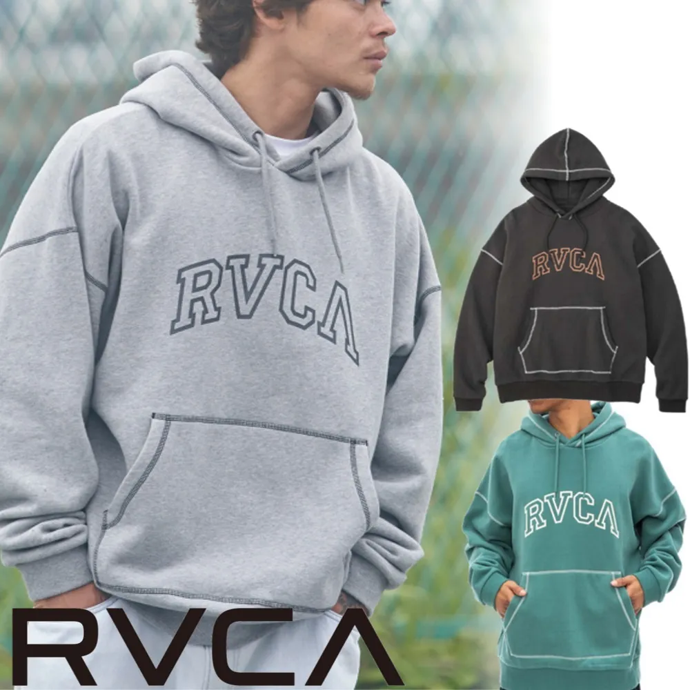 RVCA  |Unisex Long Sleeves Plain Logo Hoodies