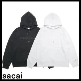 sacai  |Unisex Long Sleeves Cotton Logo Hoodies & Sweatshirts