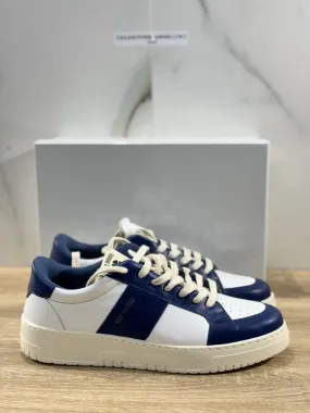 Saint Sneakers Uomo Tennis Club Pelle Blu Casual Shoes Made In Italy 4