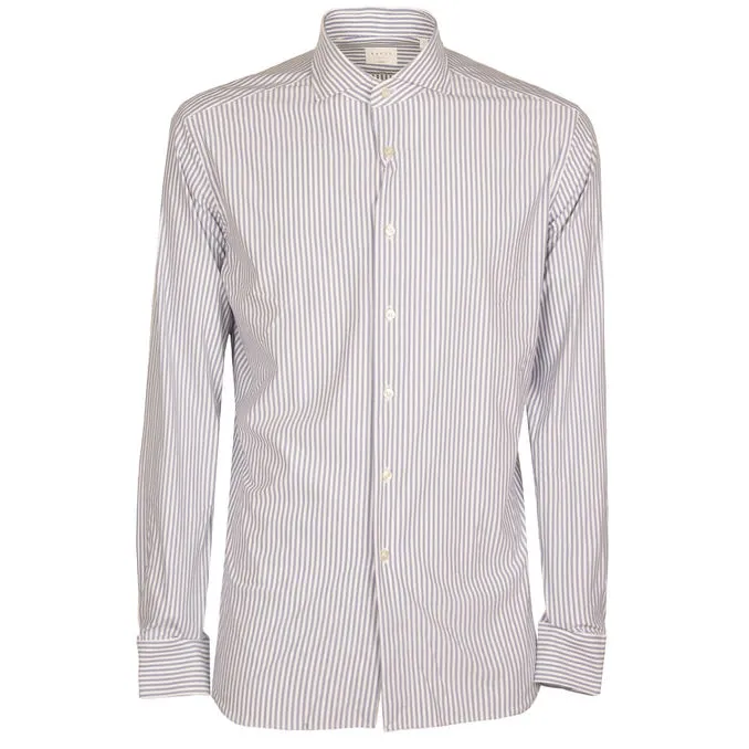 SHIRT WITH FRENCH COLLAR Man White Blue 