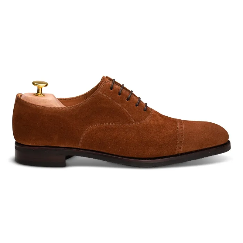 Skolyx brogued cap toe oxford polo suede