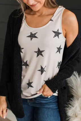 Sleep Under The Stars Tank Top- Natural & Black