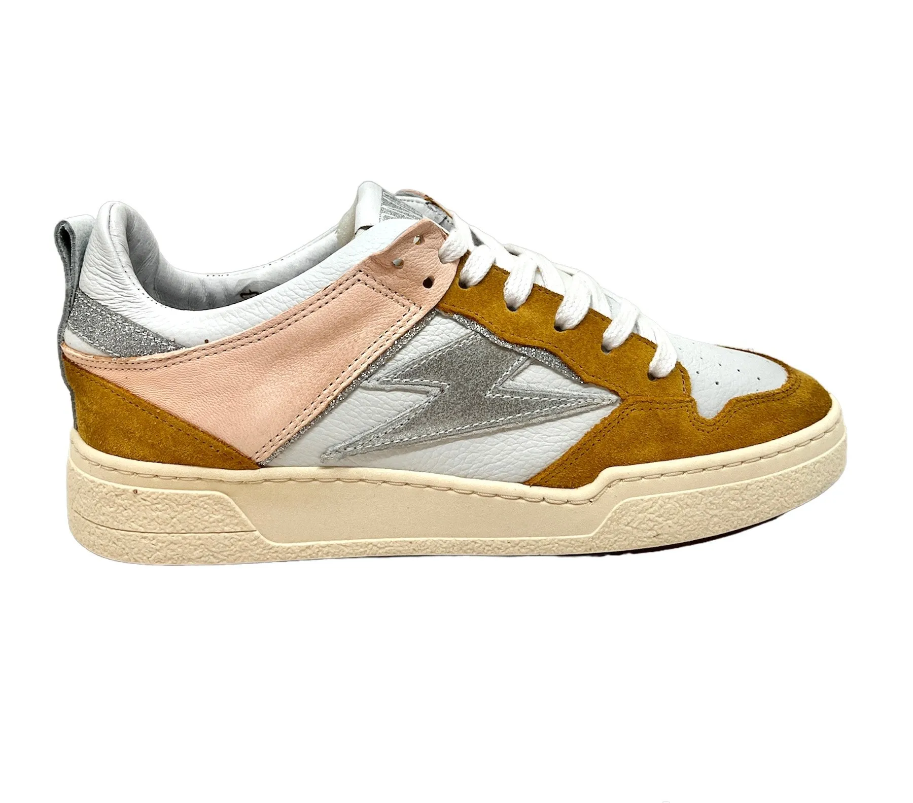 SMR Semerdjian CHITA 9411 rose jaune Sneakers Baskets adulte