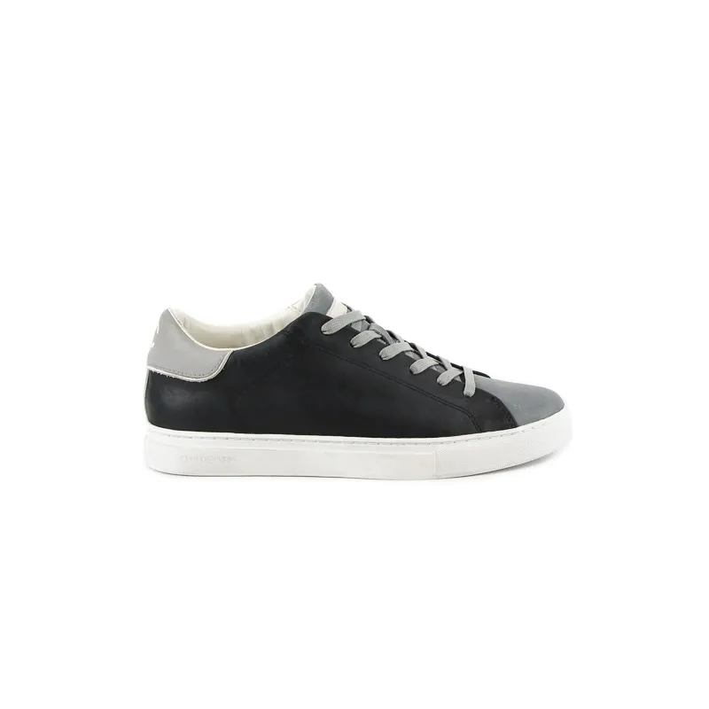 SNEAKERS LOW IN PELLE, NERO