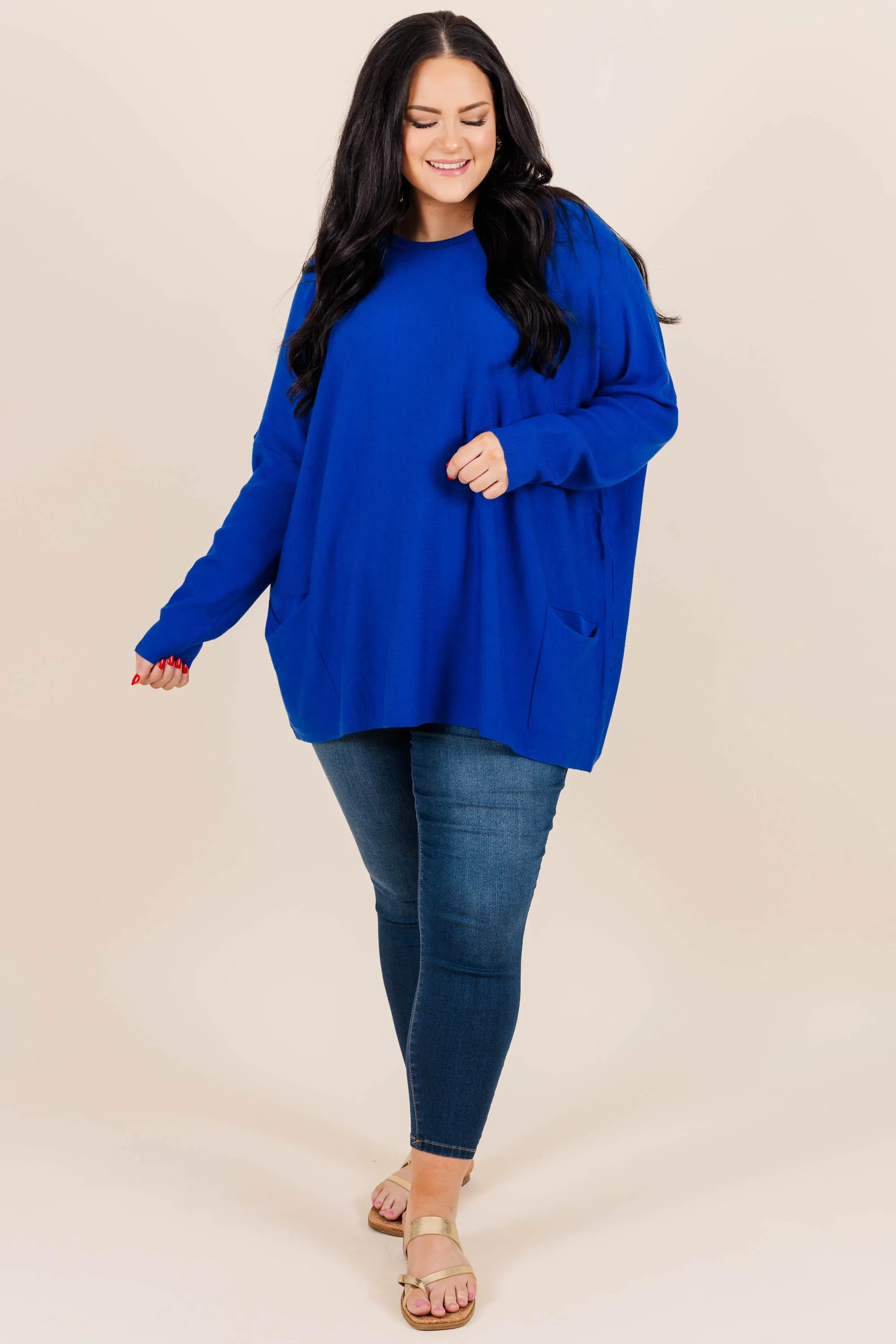 Snow Whispers Tunic, Cobalt Blue