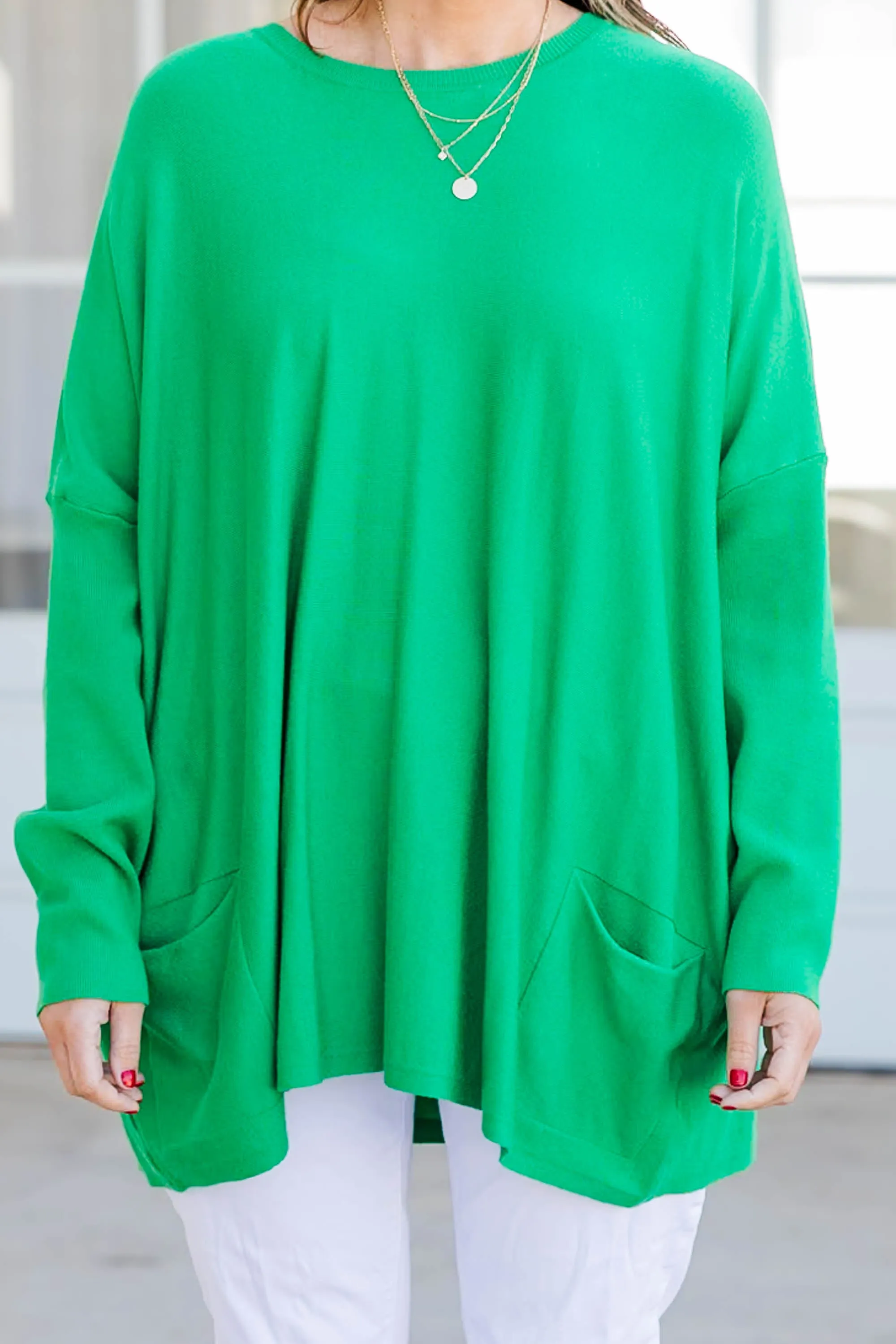 Snow Whispers Tunic, Kelly Green