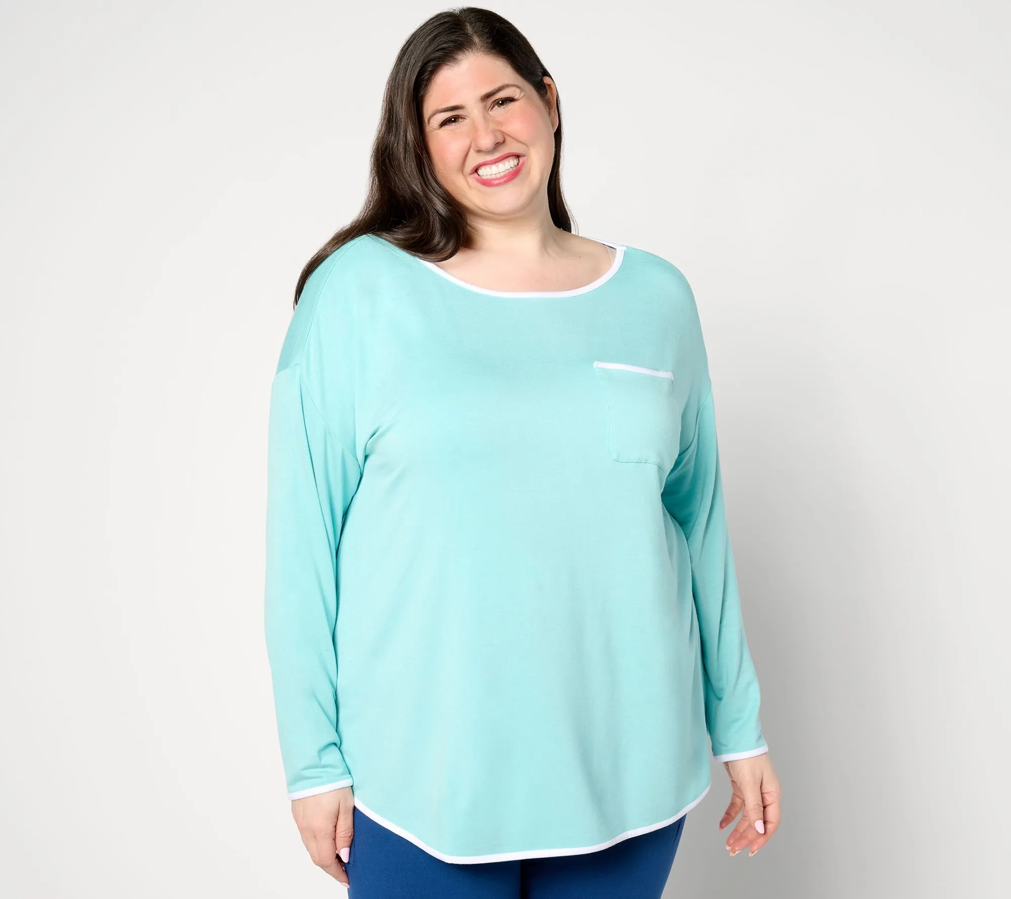 Sport Savvy Long-Sleeve Easy Pullover Top