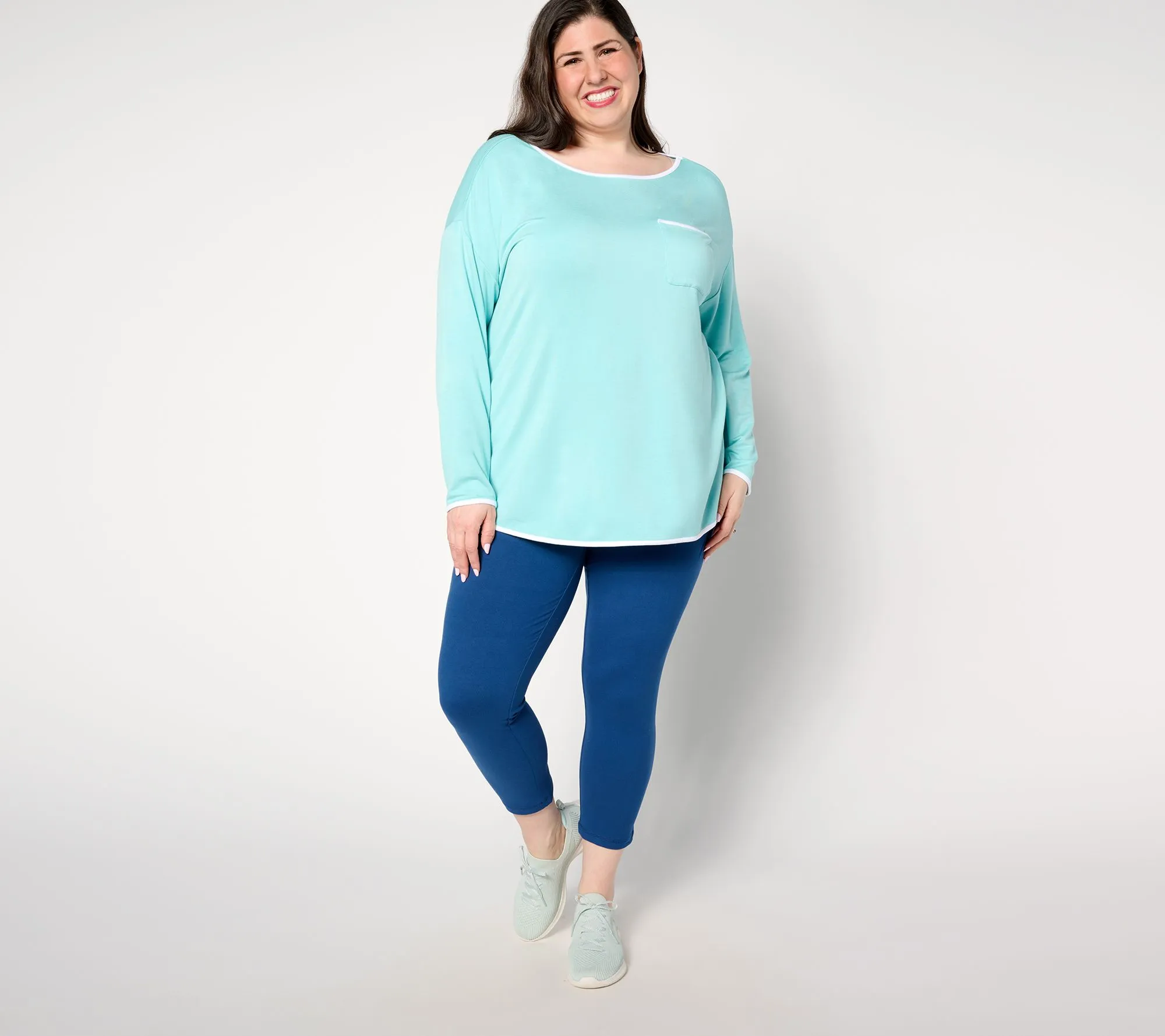 Sport Savvy Long-Sleeve Easy Pullover Top