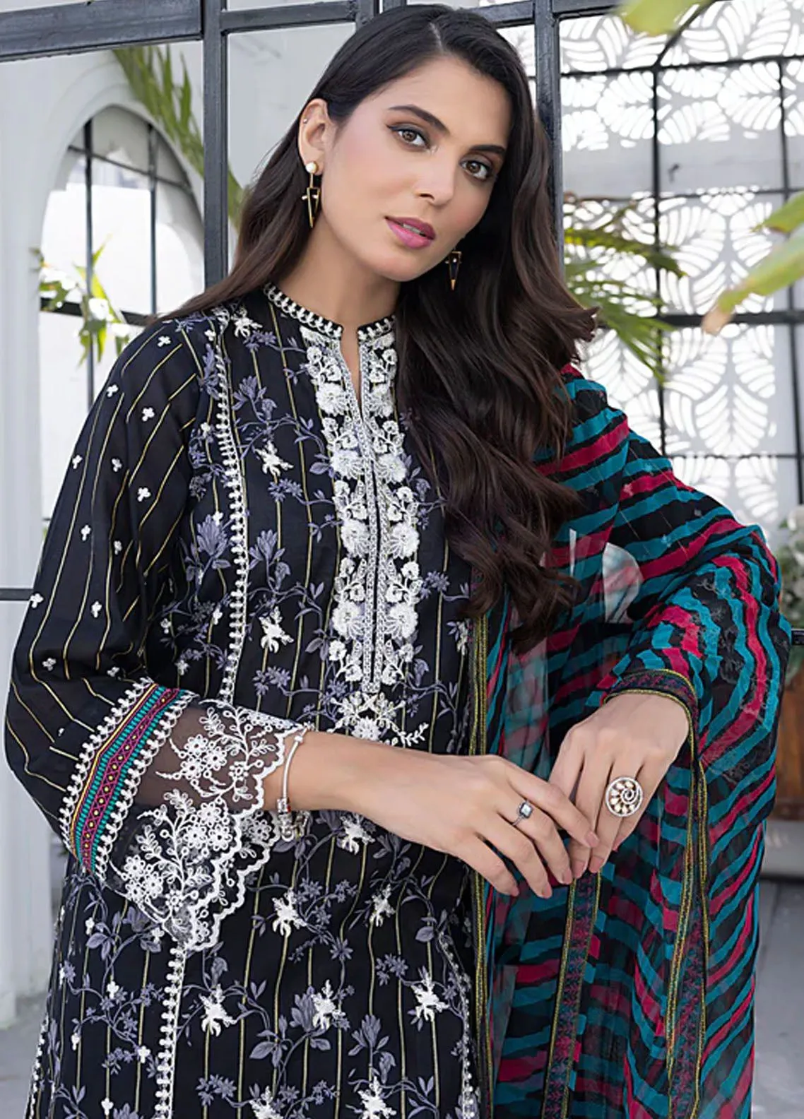 Spring By LSM Lakahny Embroidered Lawn 3 Piece Unstitched Suit LSM24SEL-LG-SR-071