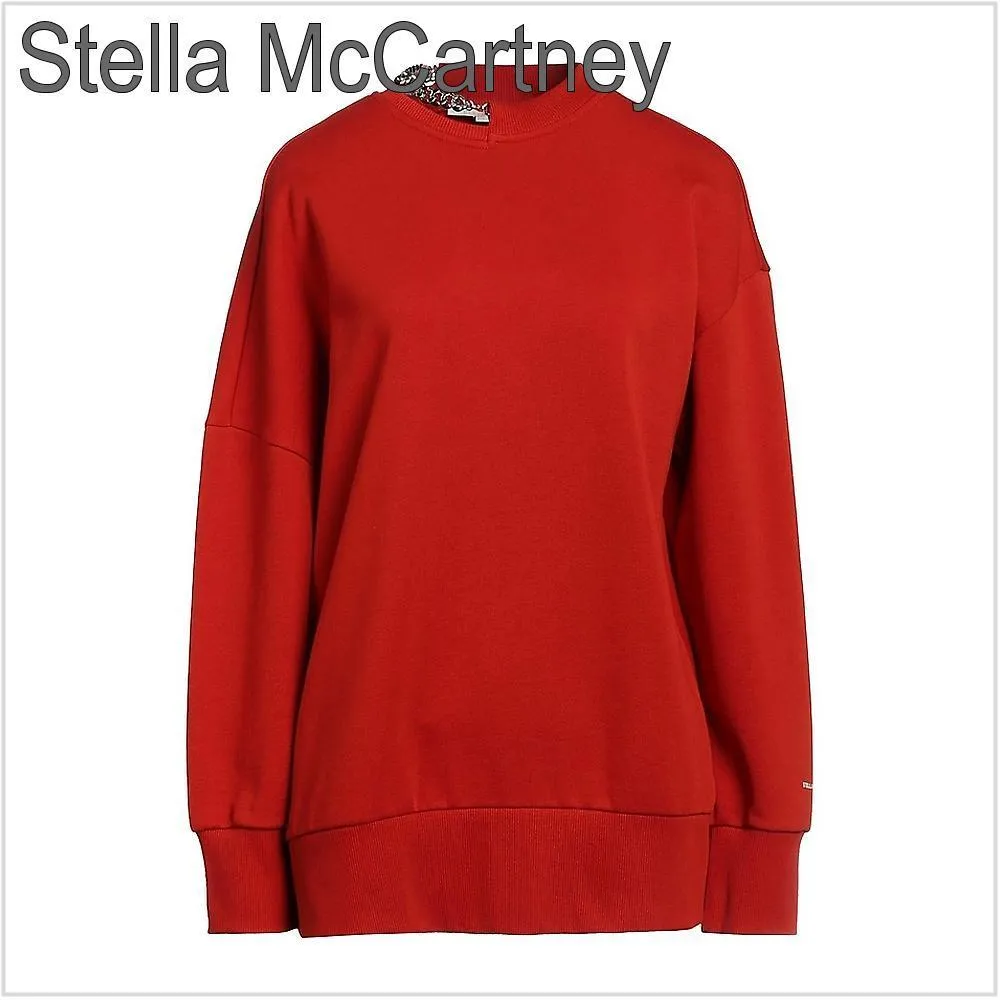 Stella McCartney  |Long Sleeves Plain Cotton Hoodies & Sweatshirts