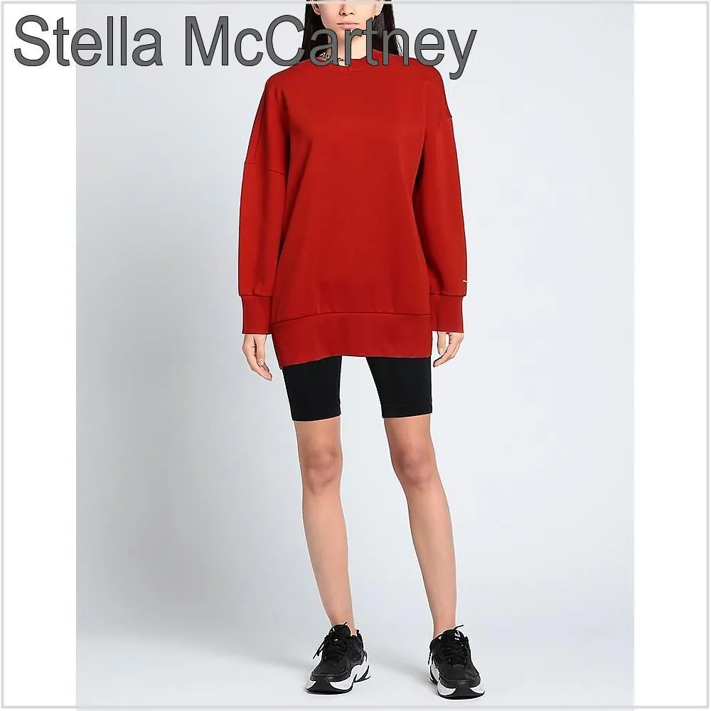 Stella McCartney  |Long Sleeves Plain Cotton Hoodies & Sweatshirts